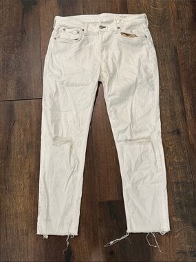 rag & bone White Slim Straight Distressed Jeans size 29 nwot